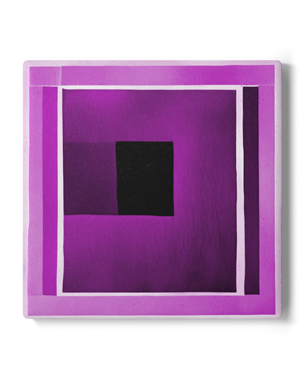 Magenta Shadow 4" x 4" Square Ceramic Coaster