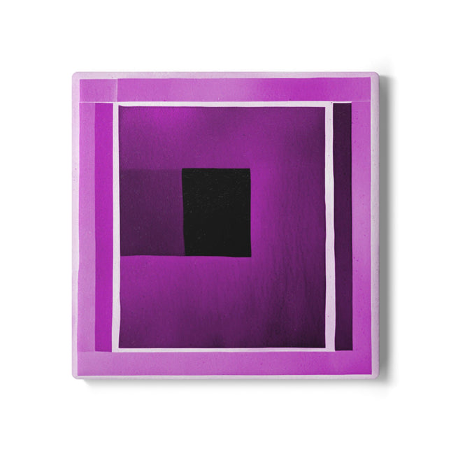 Magenta Shadow 4" x 4" Square Ceramic Coaster