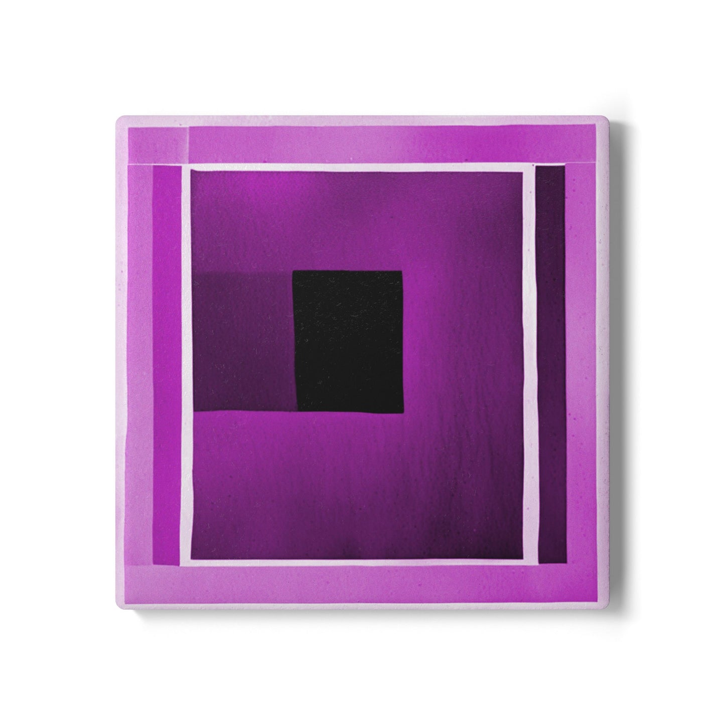 Magenta Shadow 4" x 4" Square Ceramic Coaster