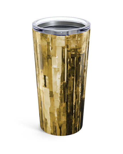 Striped Light Brown Tumbler 20oz