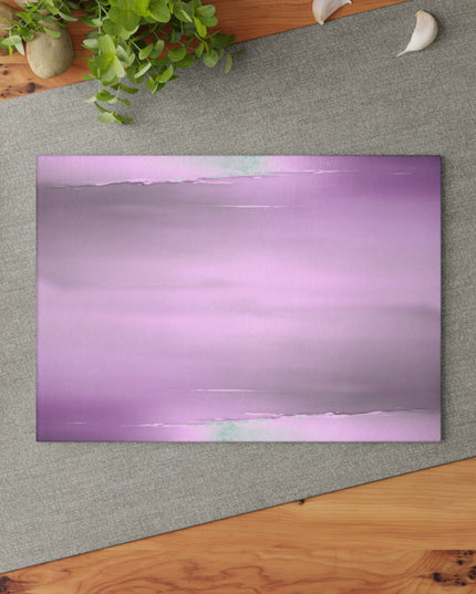 Dark Pink Sea Amethyst Fog 8" x 11" Glass Cutting Board
