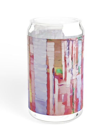 Striped Pastels Sipper Glass, 16oz