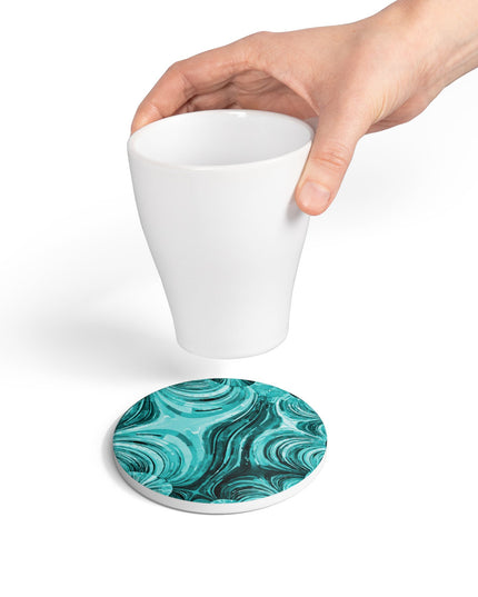 Uzi Spiral Tif 4" x 4" Round Ceramic Coaster