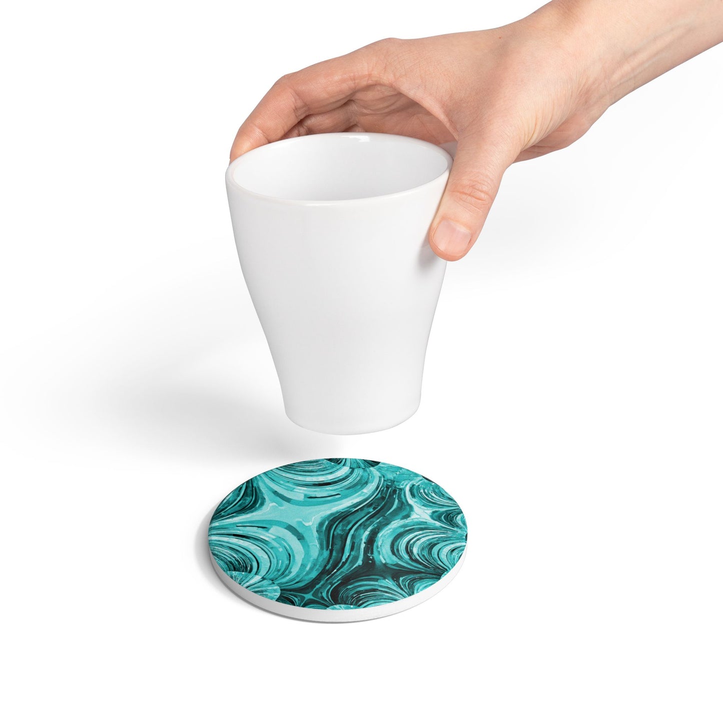 Uzi Spiral Tif 4" x 4" Round Ceramic Coaster