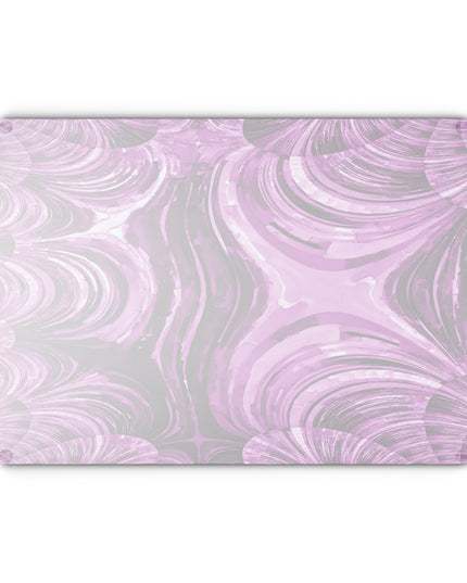 Uzi Spiral Powder Lavender 11" x 15" Glass Cutting Board
