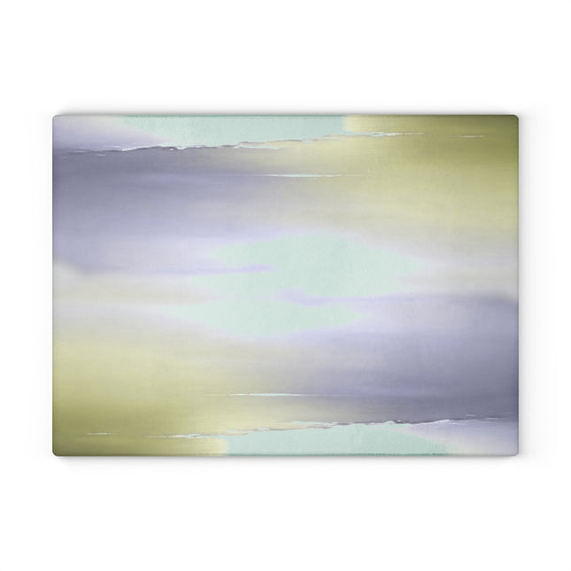 Lavender Sea Golden Fog Glass Cutting Board, 11" x 15"