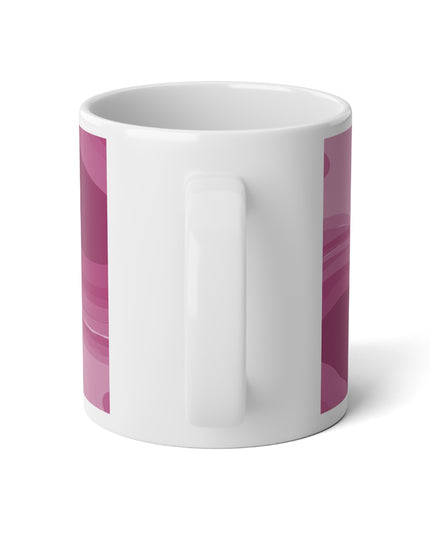Pinky Mauve Wavey 20 oz White Glossy Jumbo Mug