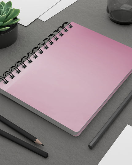 Pink Blush Fade Spiral Bound Journal, 5" x 7" 150 pages