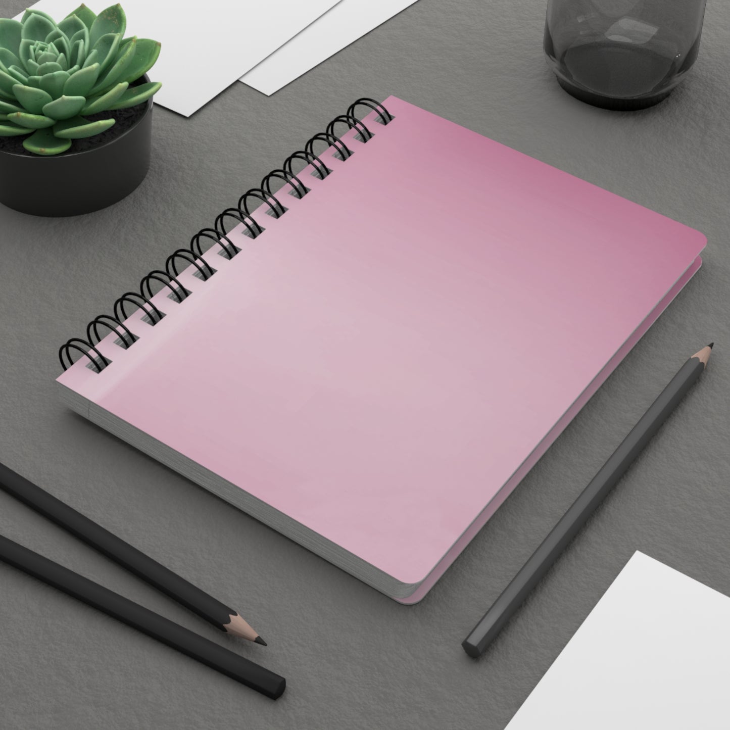Pink Blush Fade Spiral Bound Journal, 5" x 7" 150 pages