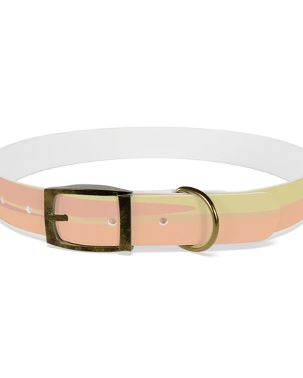 Pastel Hot Peach Patches Extra Large Dog Collar