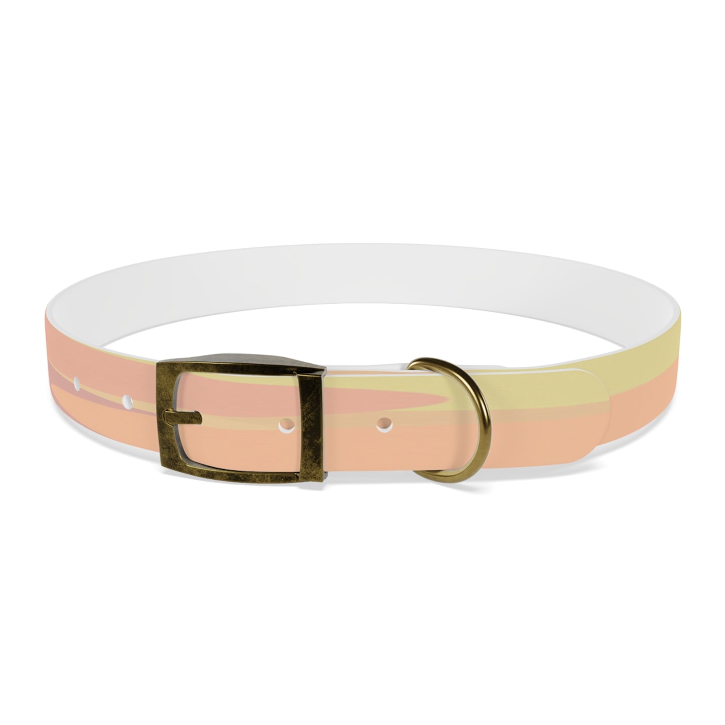 Pastel Hot Peach Patches Extra Large Dog Collar