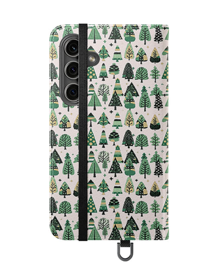 Mini Vintage Green Trees Flip Cases, Samsung Galaxy S24