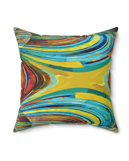 Uzi Spiral Alpha Faux Suede Square Pillow, 18" x 18"