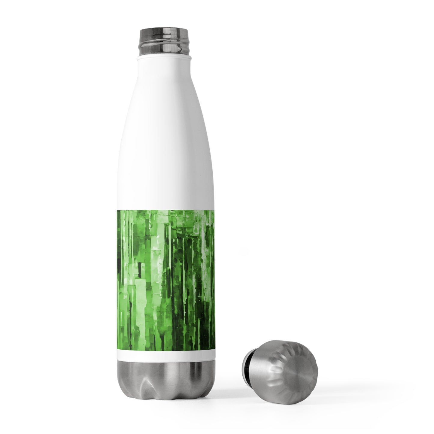 Striped Mint Pastel 20oz Insulated Water Bottle