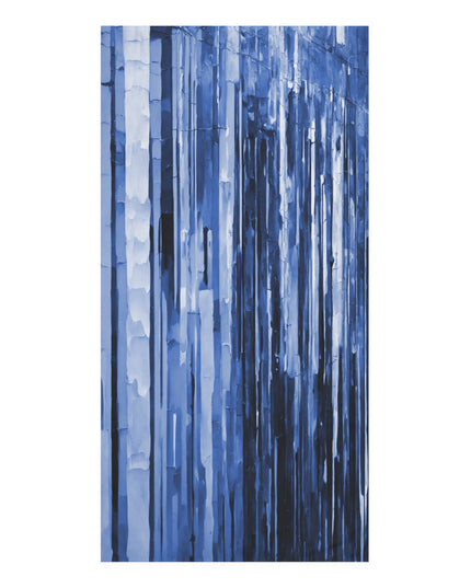 Striped Deep Blue 30" x 60" Mink-Cotton Towel (50% polyester, 50% cotton)