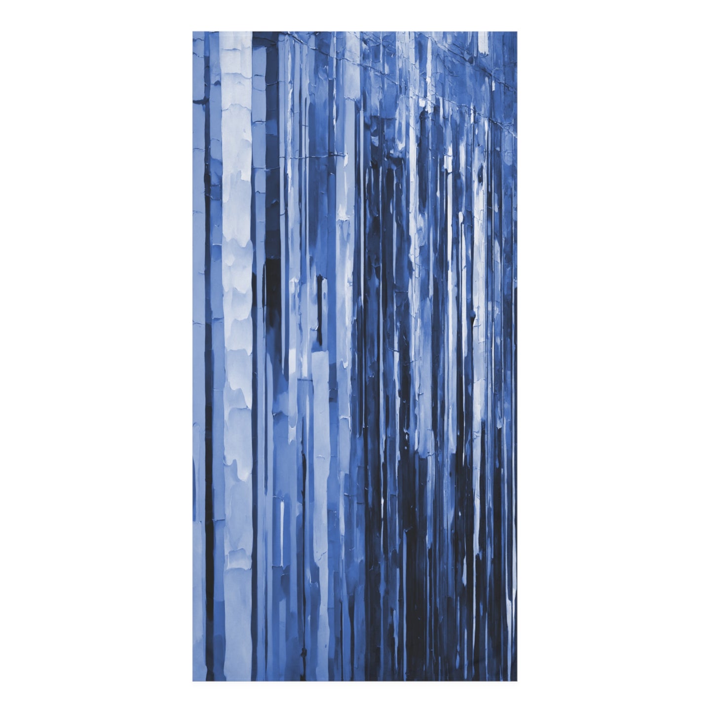 Striped Deep Blue 30" x 60" Mink-Cotton Towel (50% polyester, 50% cotton)