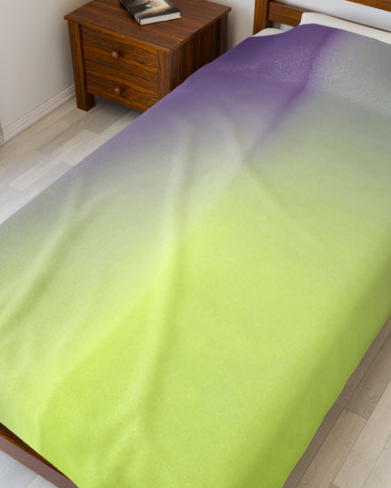 Purple Golden Fade Velveteen Plush Blanket, 60" x 80"
