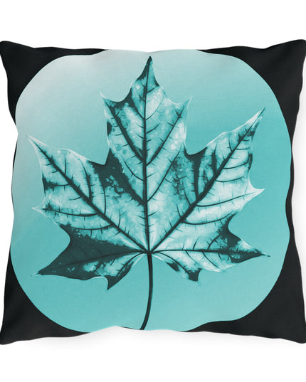 Tif Green Maple Leaf 16" x 16" Outdoor Pillow