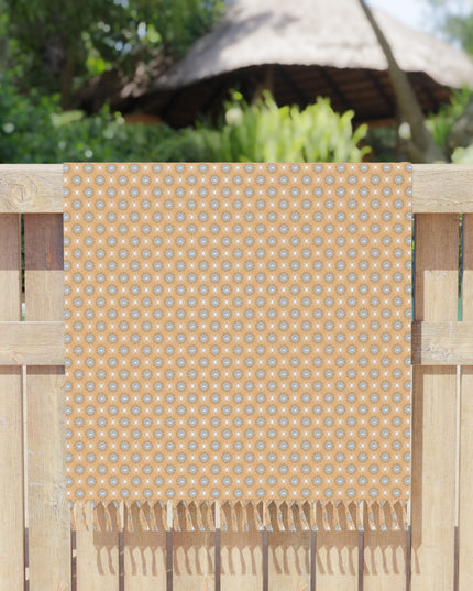 Tan Sunset Star-crossed Bodies Boho Beach Cloth, 38" × 81"