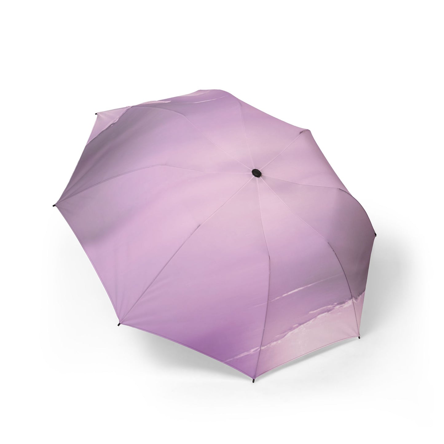 Dark Pink Sea Amethyst Fog Foldable Umbrella - Compact & Chic