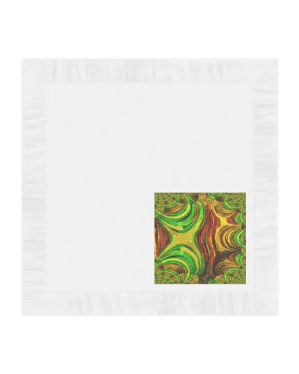 Uzi Spiral Beta White Coined Napkins, 6.5" x 6.5"