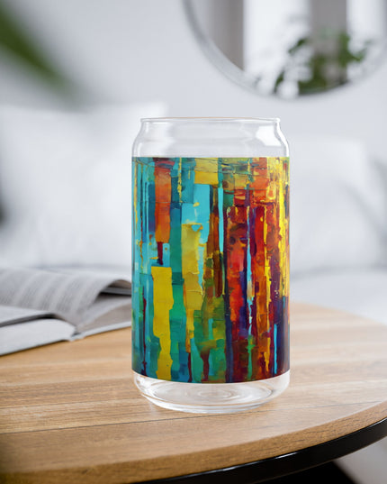 Striped Alpha Sipper Glass, 16oz
