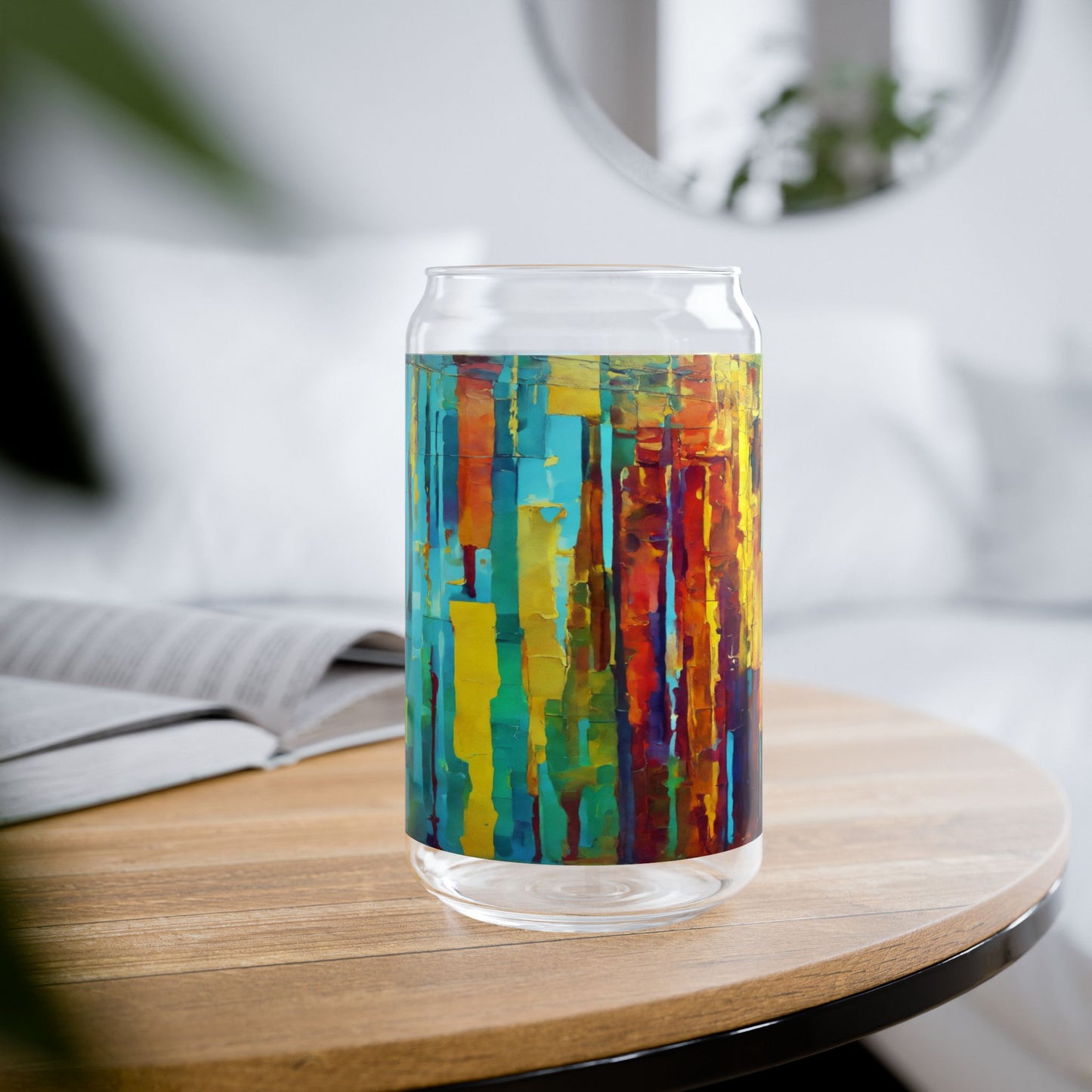 Striped Alpha Sipper Glass, 16oz