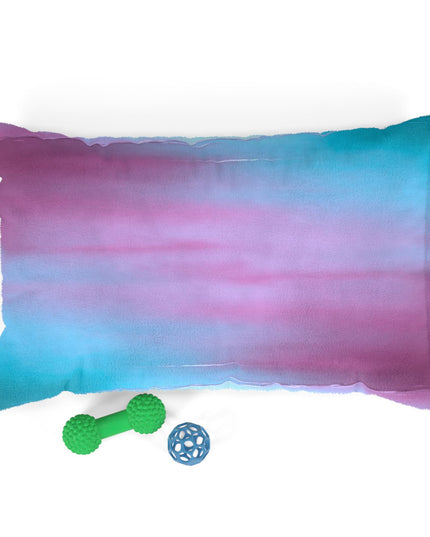 Wine Sea Blue Fog 28" × 18" Pet Bed