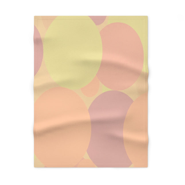 Pastel Hot Peach Patches Soft Fleece Baby Blanket, 30" x 40"