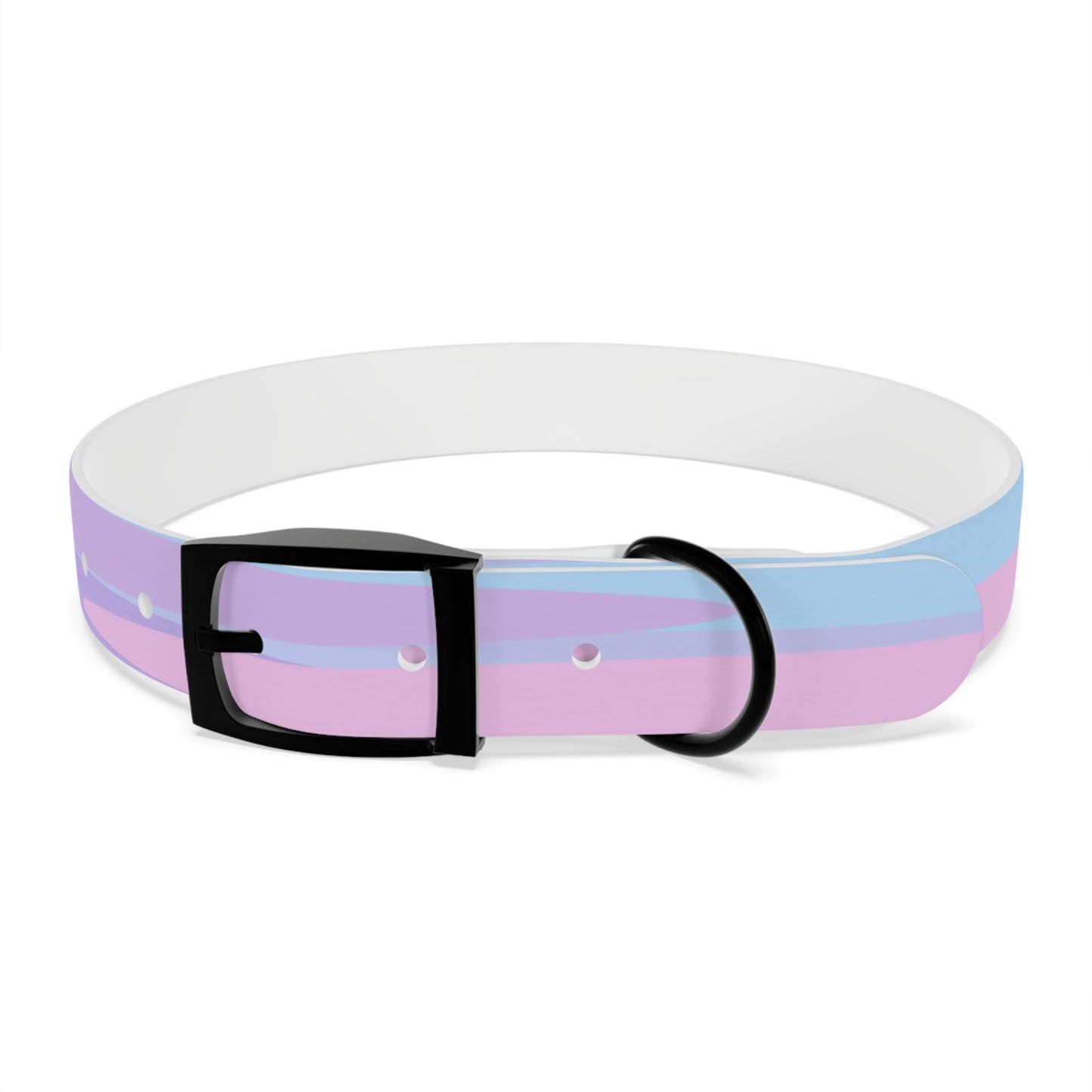 Pastel Purple and Mauve Patches Large Dog Collar