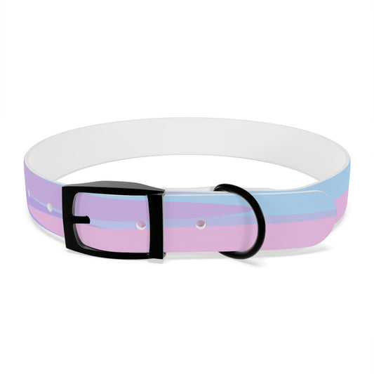 Pastel Purple and Mauve Patches Large Dog Collar