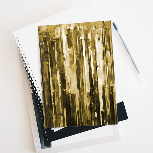 Striped Light Brown 5" x 7" Journal - 128 Ruled Line pages