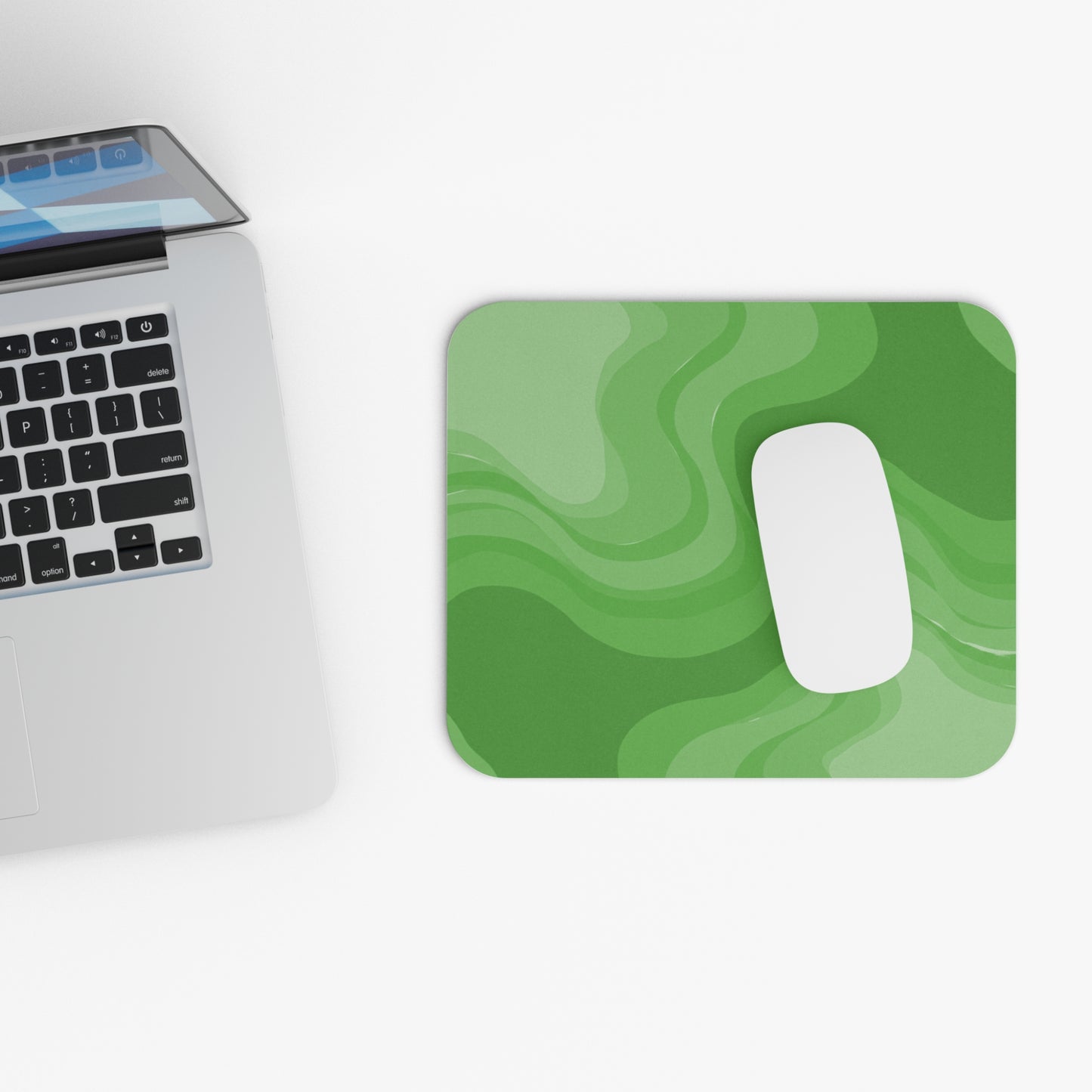 Greenie Meanie Wavey Mouse Pad, 9" x 8" Rectangle