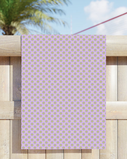 Magenta Star-crossed Bodies Beach Towel, 24" x 44"