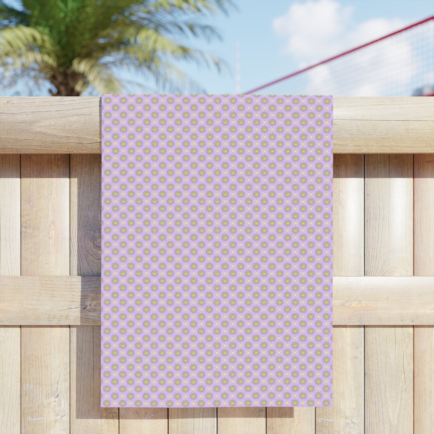 Magenta Star-crossed Bodies Beach Towel, 24" x 44"