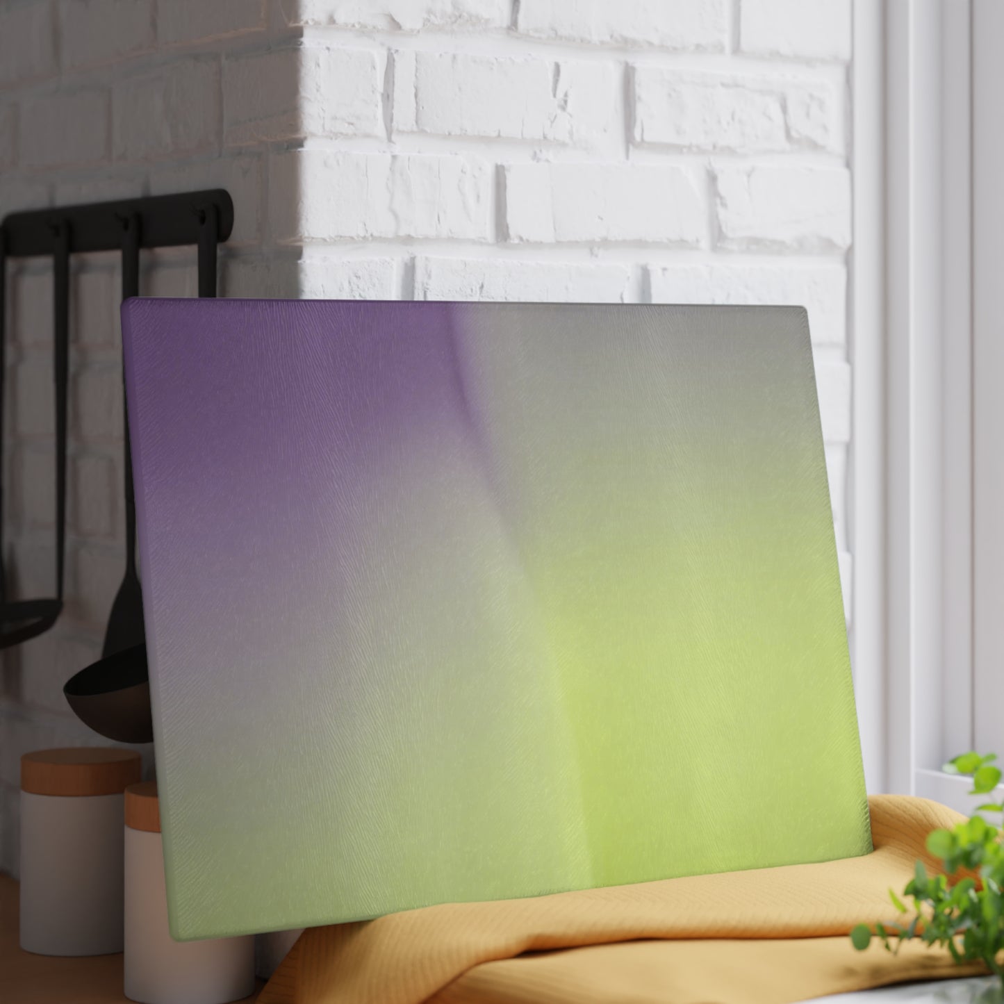 Purple Golden Fade 11" x 15" Glass Cutting Board