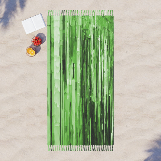 Striped Mint Pastel 38" × 81" Boho Beach Cloth