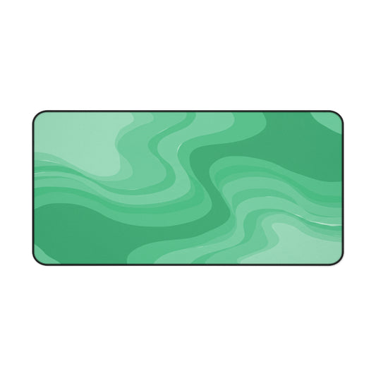 Mint Green Wavey 16" x 32" Desk Mat