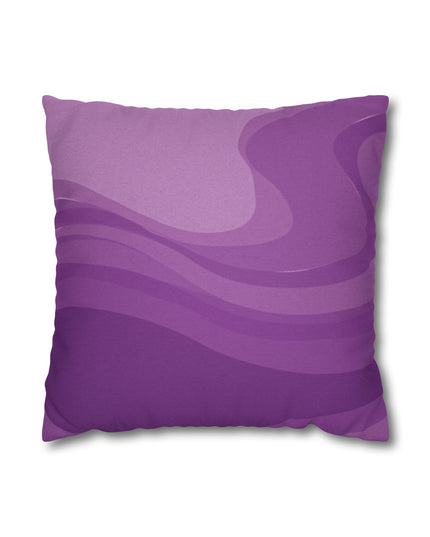 Wavey Purple Wavey Spun Polyester Square Pillowcase, 14" x 14"