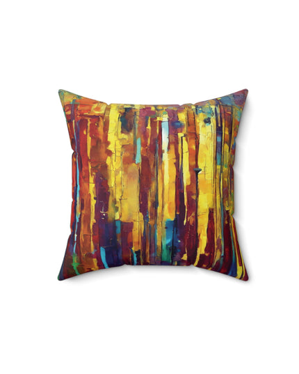 Striped Alpha 14" x 14" Faux Suede Square Pillow