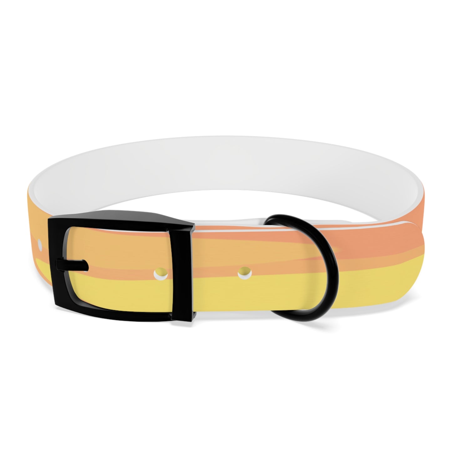 Pastel Bright Oranges Patches Medium Dog Collar