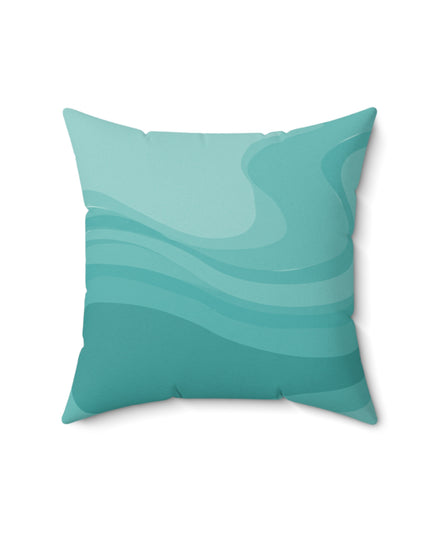 Tif Green Wavey 16" x 16" Faux Suede Square Pillow