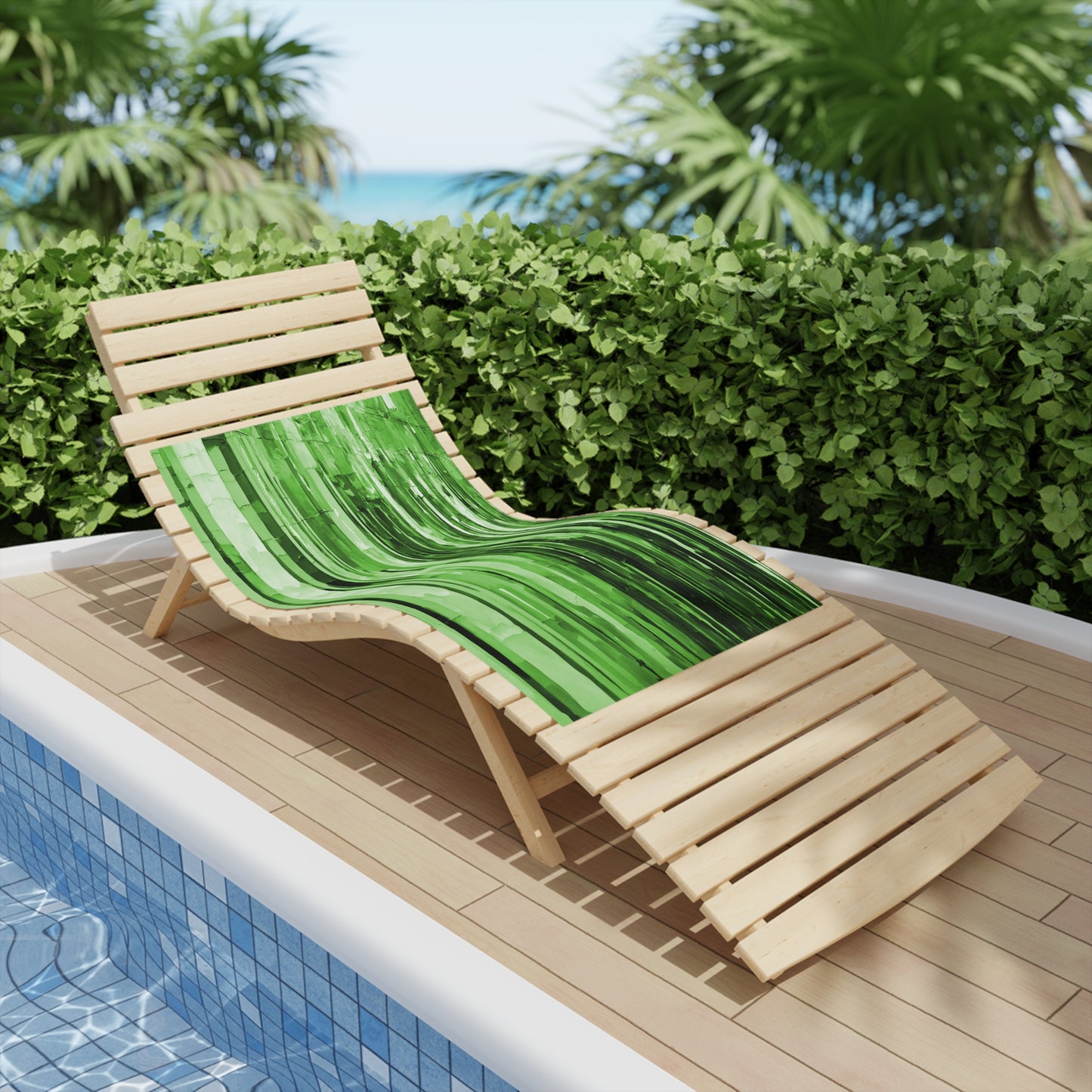 Striped Mint Pastel Beach Towel, 24" x 44"