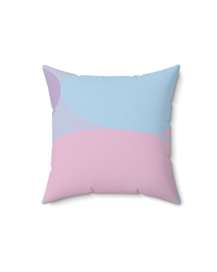 Pastel Purple and Mauve Patches 14" x 14" Faux Suede Square Pillow