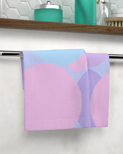 Pastel Purple and Mauve Patches Face Towel, 13" x 13"