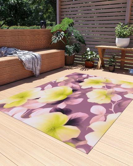 Lemon Blossom Floral Bunch Outdoor Rug, 60" x 84"