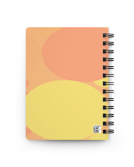 Pastel Bright Oranges Patches Spiral Bound Journal, 5" x 7" 150 pages