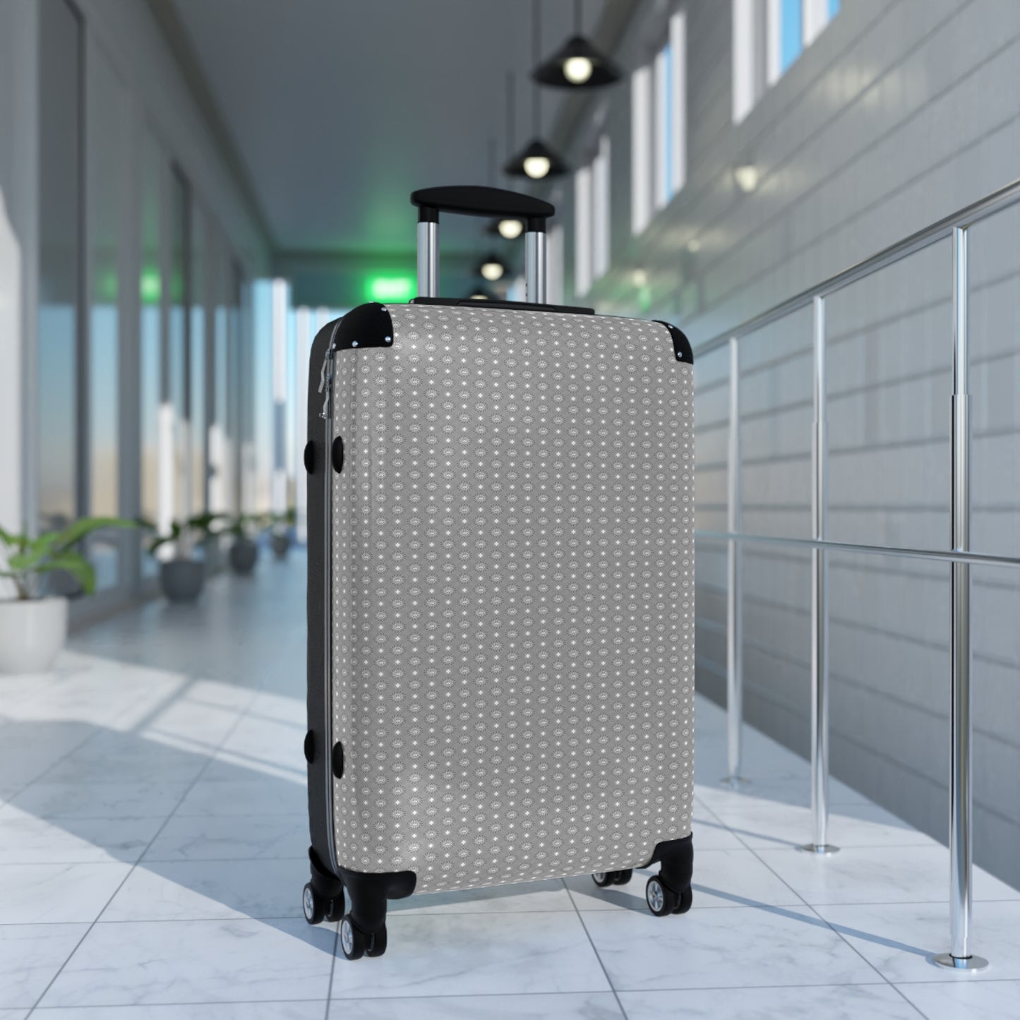 Desaturated Star-crossed Bodies Medium Suitcase with built in lock, 4 double-wheels, telescopic handle, and ABS back hard-shell