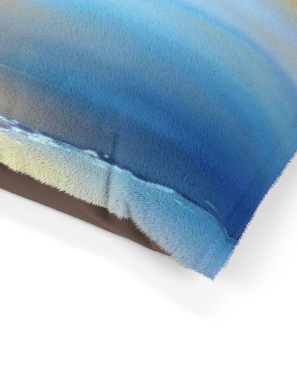Blue Sea Red Orange Fog 40" × 30" Pet Bed
