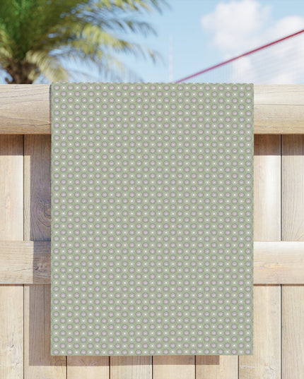 Olive Star-crossed Bodies Beach Towel, 24" x 44"